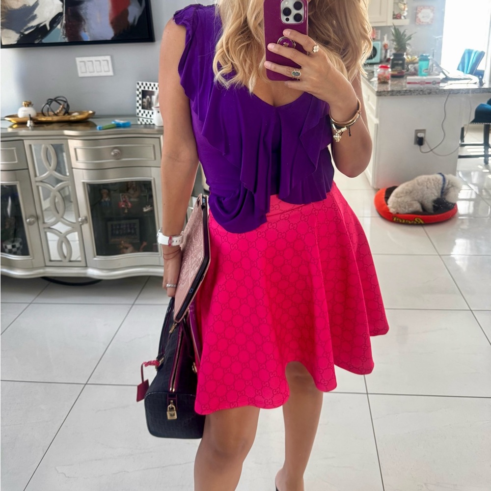 GG Hot Pink Circle Skater Skirt